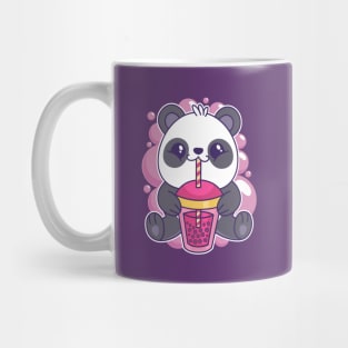 Baby Panda Drinking Bubble Tea Cute Kawaii Bear Mug